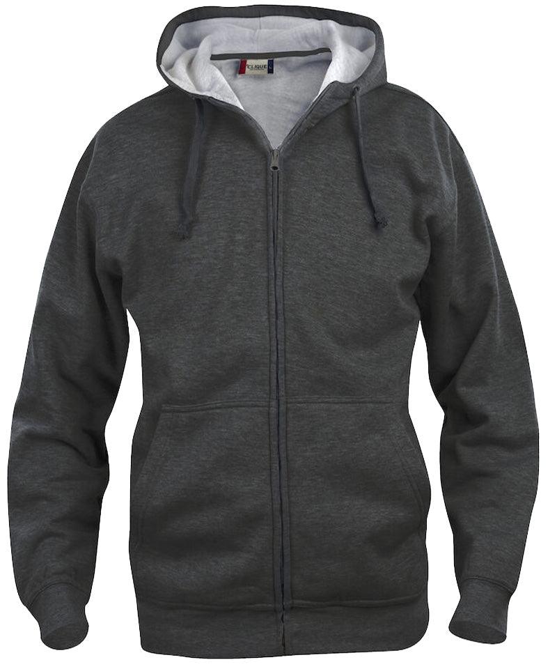 Basic hoodie Full Zip Clique Antraciet