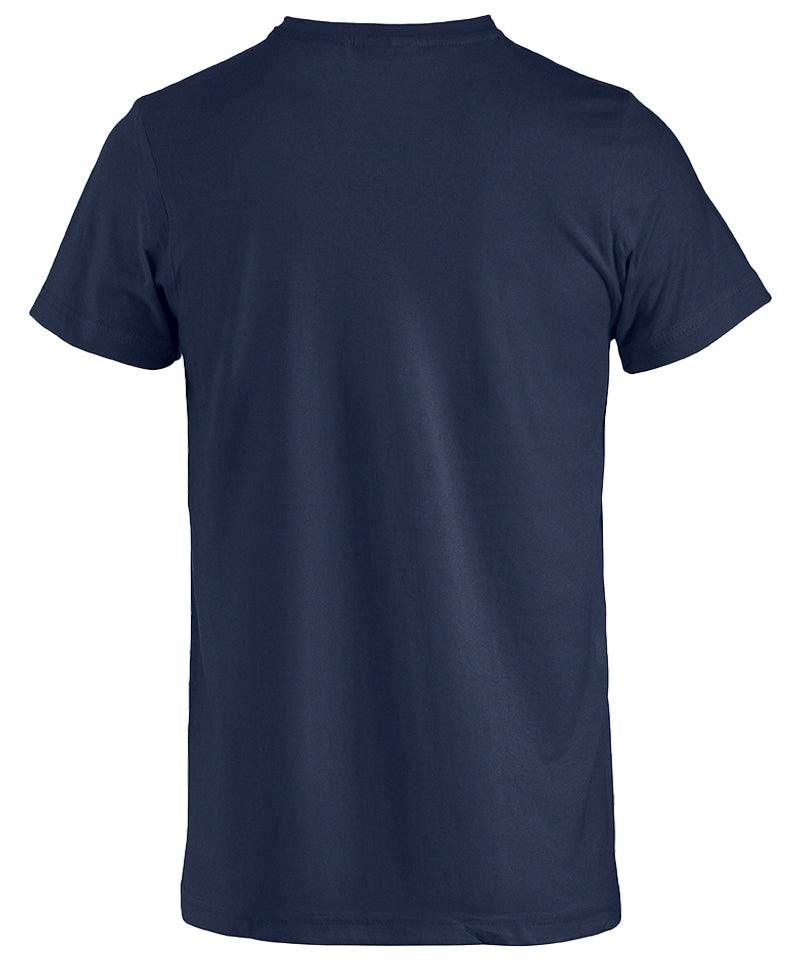 T-shirt Basic Clique navy achterkant