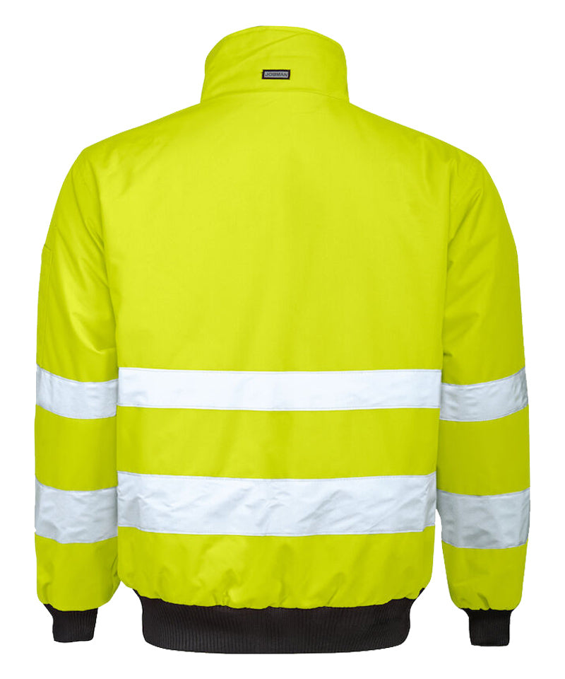 High visibility pilot jas Jobman 1359 achterkant