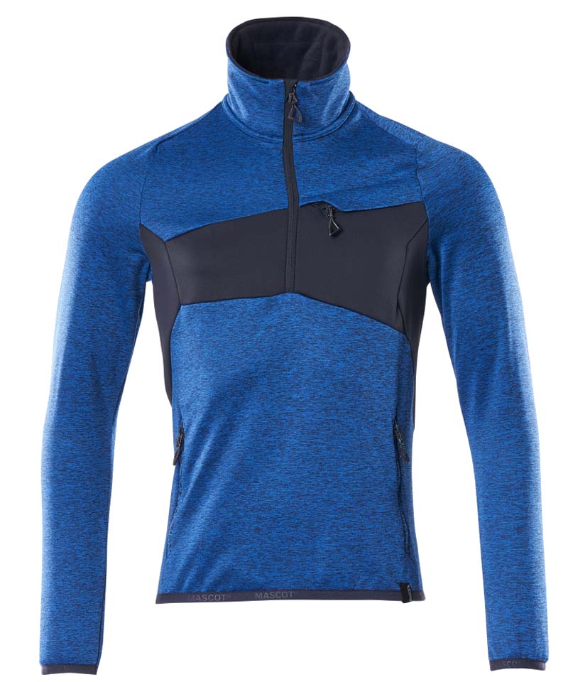 Mascot accelerate fleece zipneck blauw