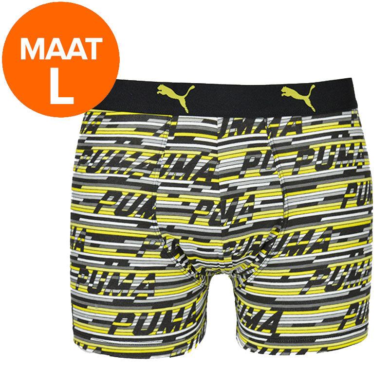 Puma boxershort geel grijs print