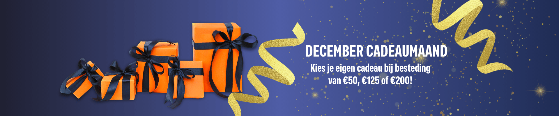 December cadeaumaand banner