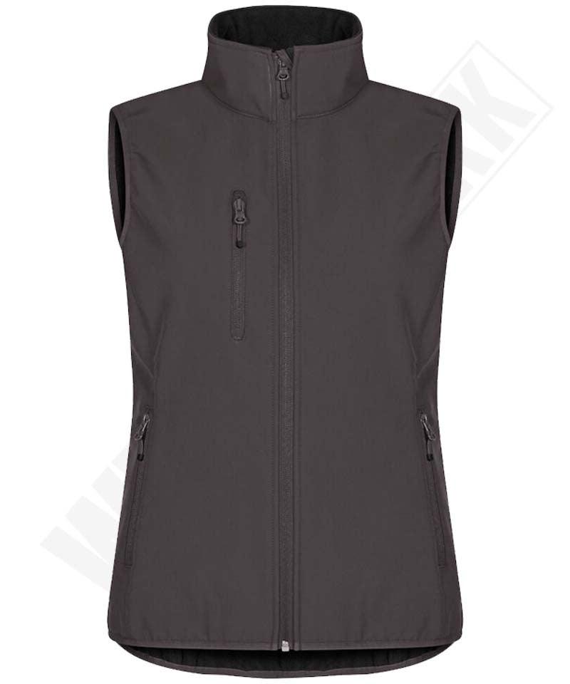 Dames softshell bodywarmer Clique Classic antraciet