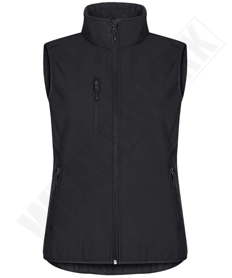 Dames softshell bodywarmer Clique Classic zwart