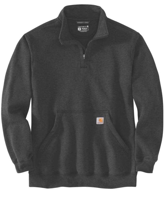 Carhartt Zipneck Sweater Mock antraciet