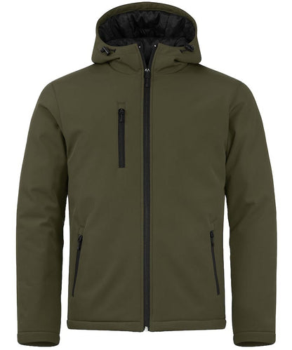 Softshell jas Clique gevoerd met capuchon