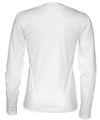 Cottover t-shirt met lange mouwen dames wit achterkant