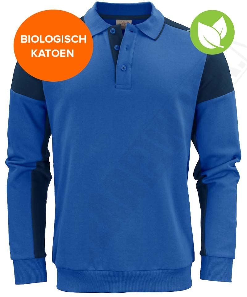 Polosweater Printer Prime blauw navy