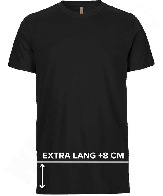 T-shirt extra lang W2wear zwart