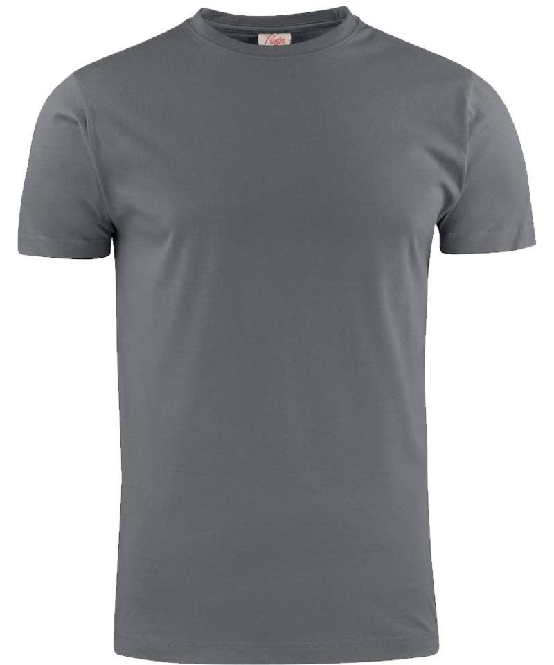 Printer Heavy T-shirt Ronde hals grijs