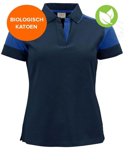 Poloshirt Dames Printer Prime navy blauw