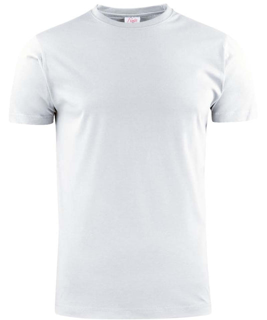 Printer Heavy T-shirt Ronde hals wit