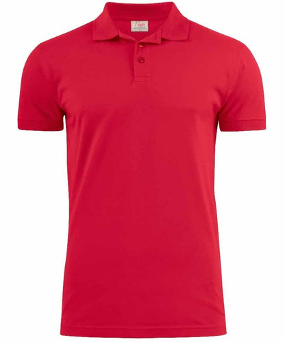 Poloshirt Surf Stretch Printer rood