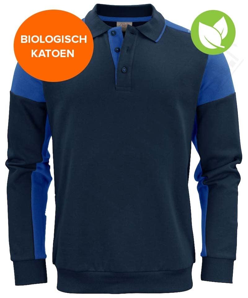 Polosweater Printer Prime navy blauw