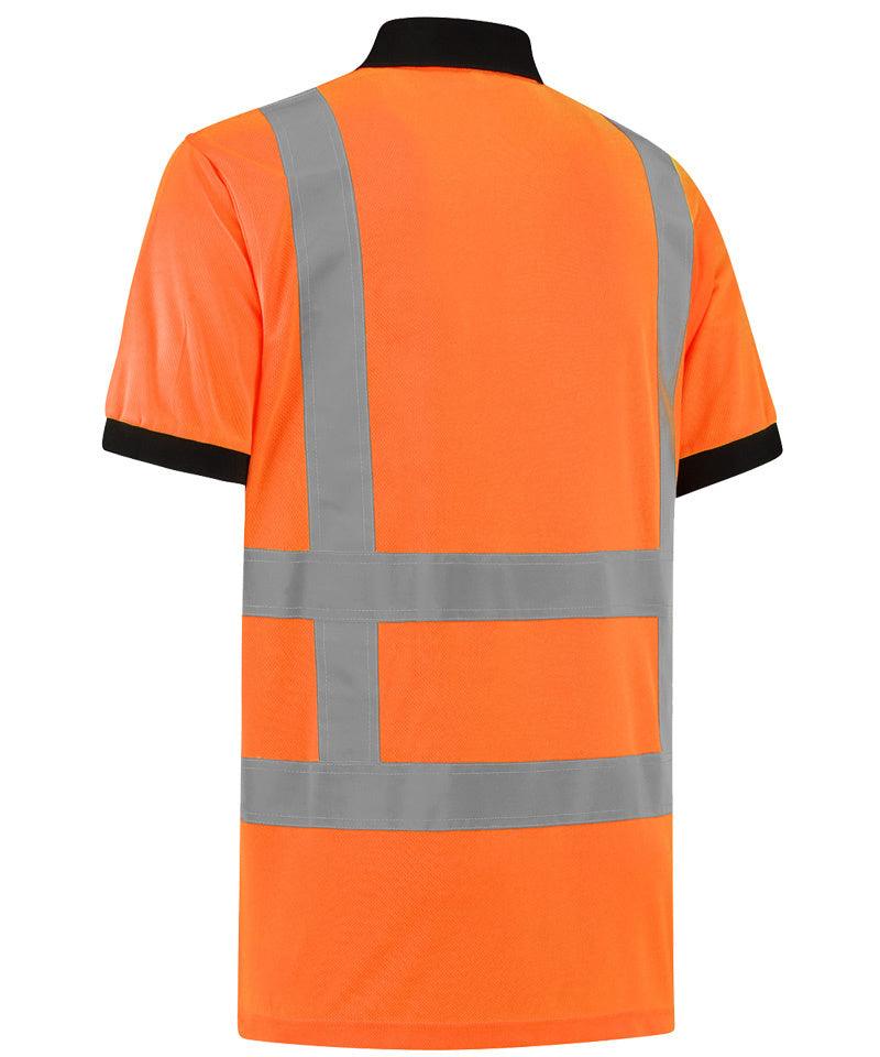 RWS Poloshirt high-visibility oranje achterkant