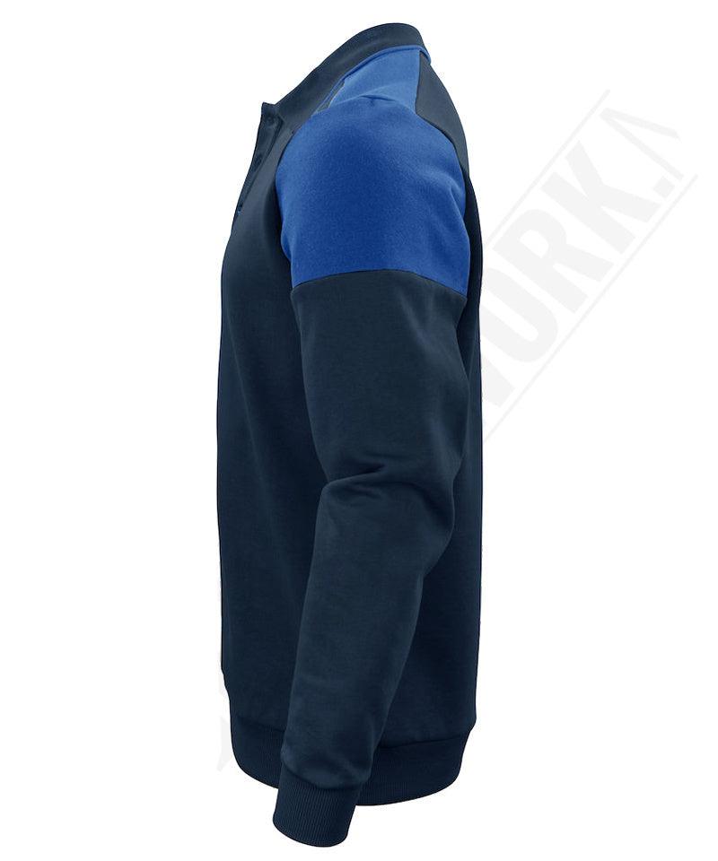 Polosweater Printer Prime navy blauw achterkant