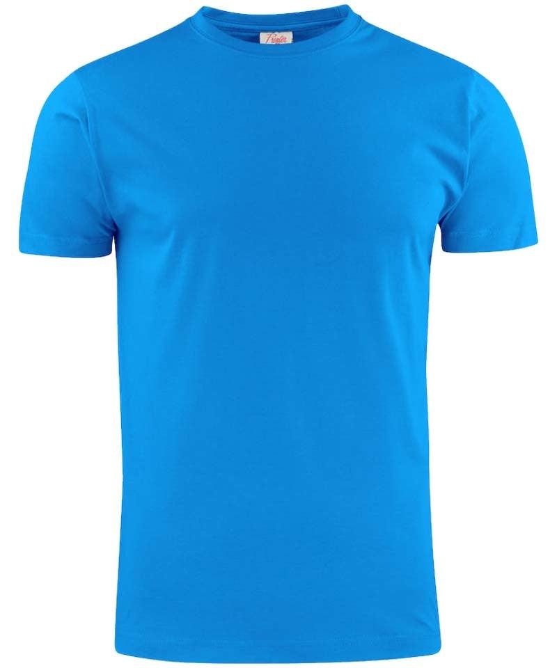 Printer Heavy T-shirt Ronde hals oceaanblauw