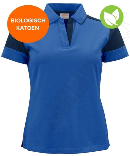 Poloshirt Dames Printer Prime blauw navy