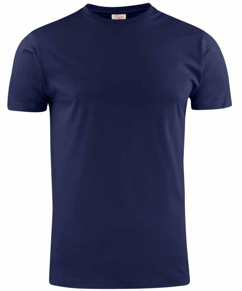 Printer Heavy T-shirt Ronde hals Navy