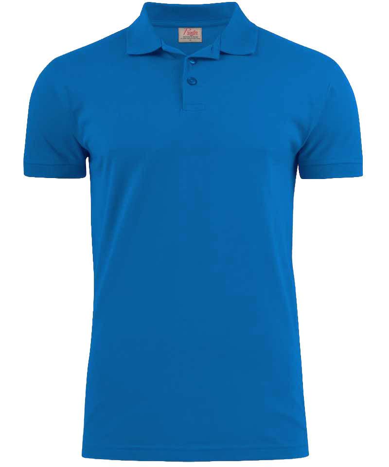 Poloshirt Surf Stretch Printer blauw