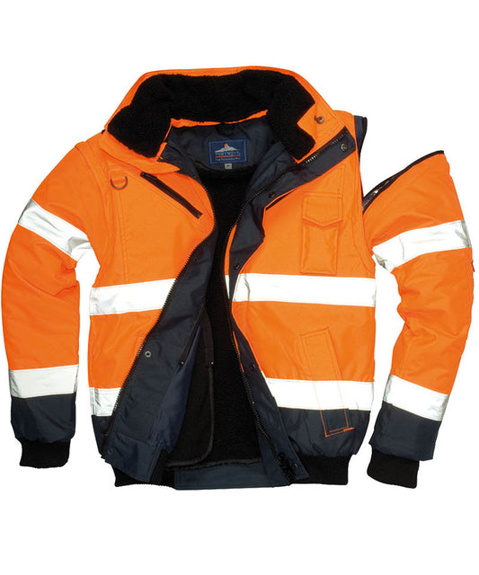 High-visibility 3 in 1 jas Oranje