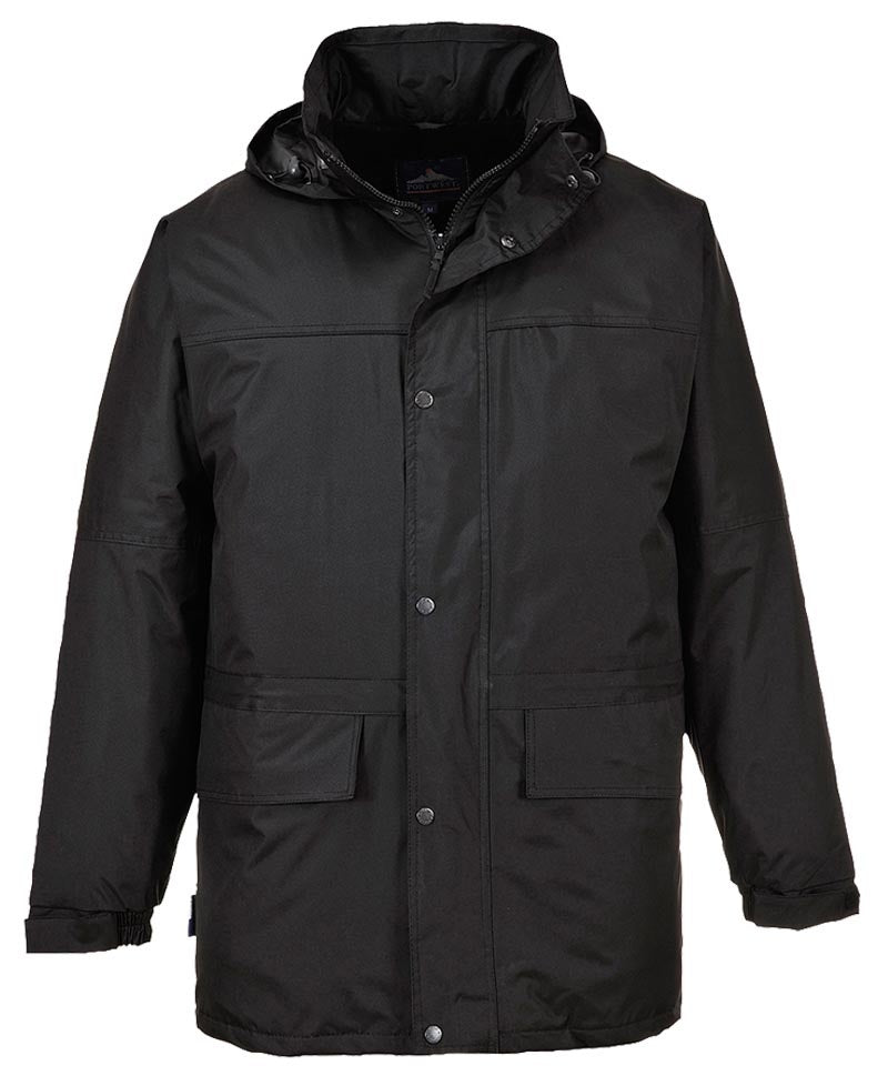 Parka jas met fleece voering Oban zwart