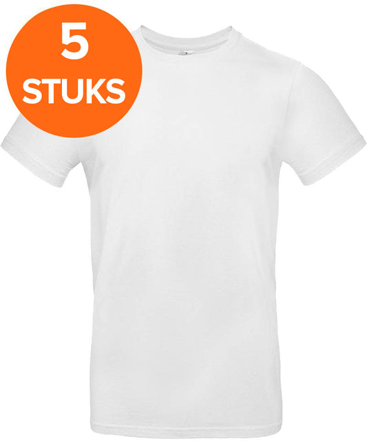 T-shirt pakket katoen 5 pack wit