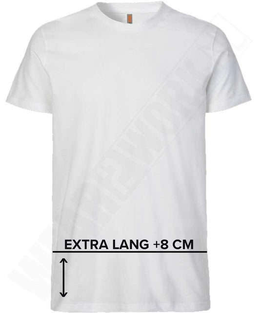 T-shirt extra lang W2wear wit