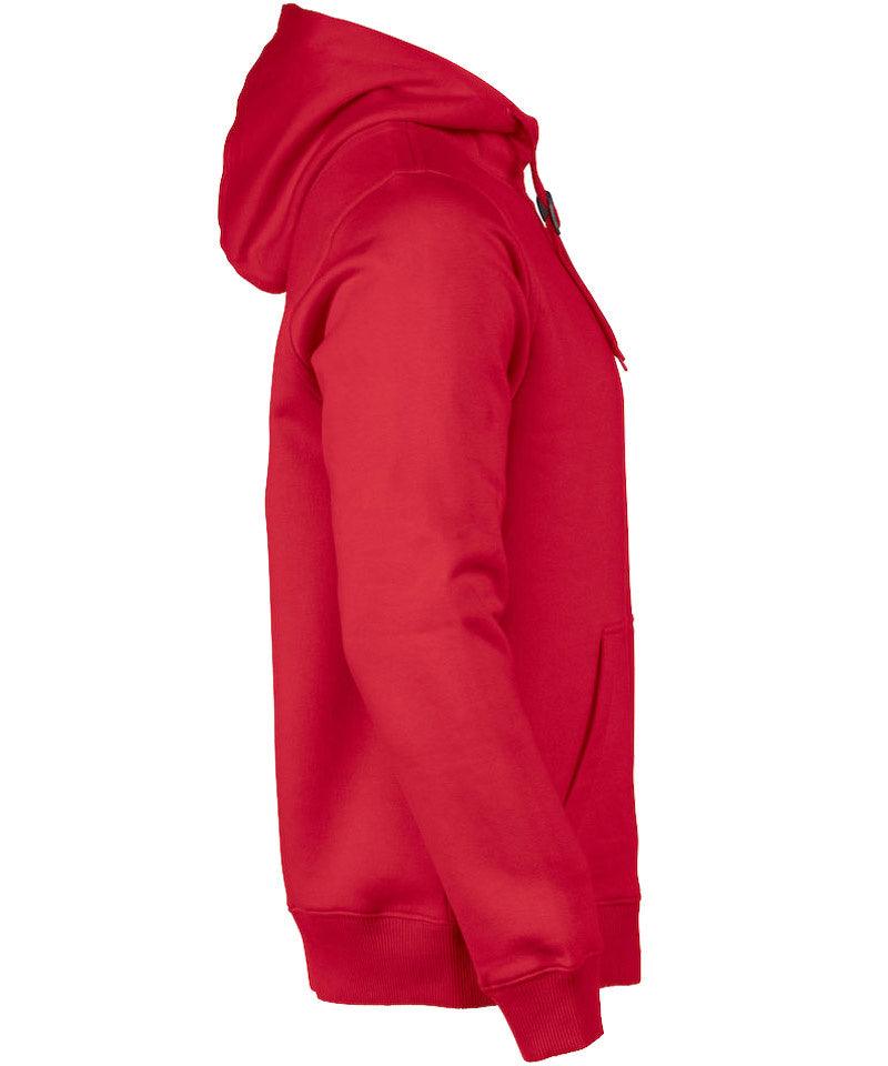 Hoodie Fastpitch zijkant rood