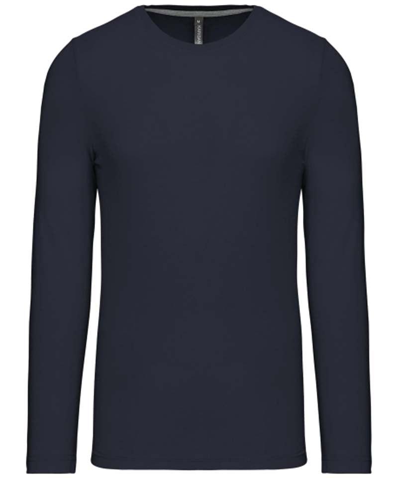 T-shirt met lange mouwen Kariban ronde hals navy