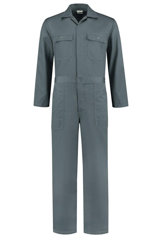 Overall Drukknoop polyester/katoen grijs