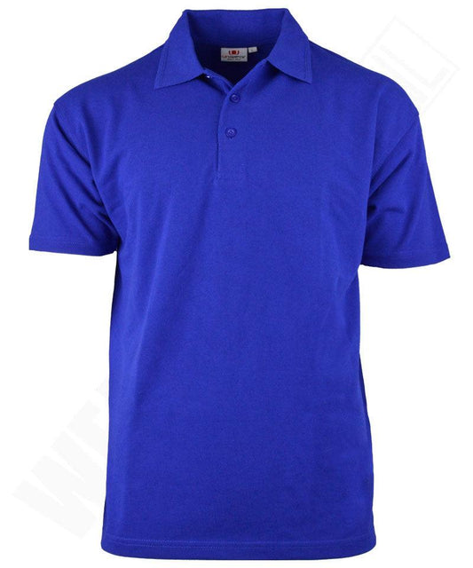 Poloshirt katoen/polyester kobaltblauw