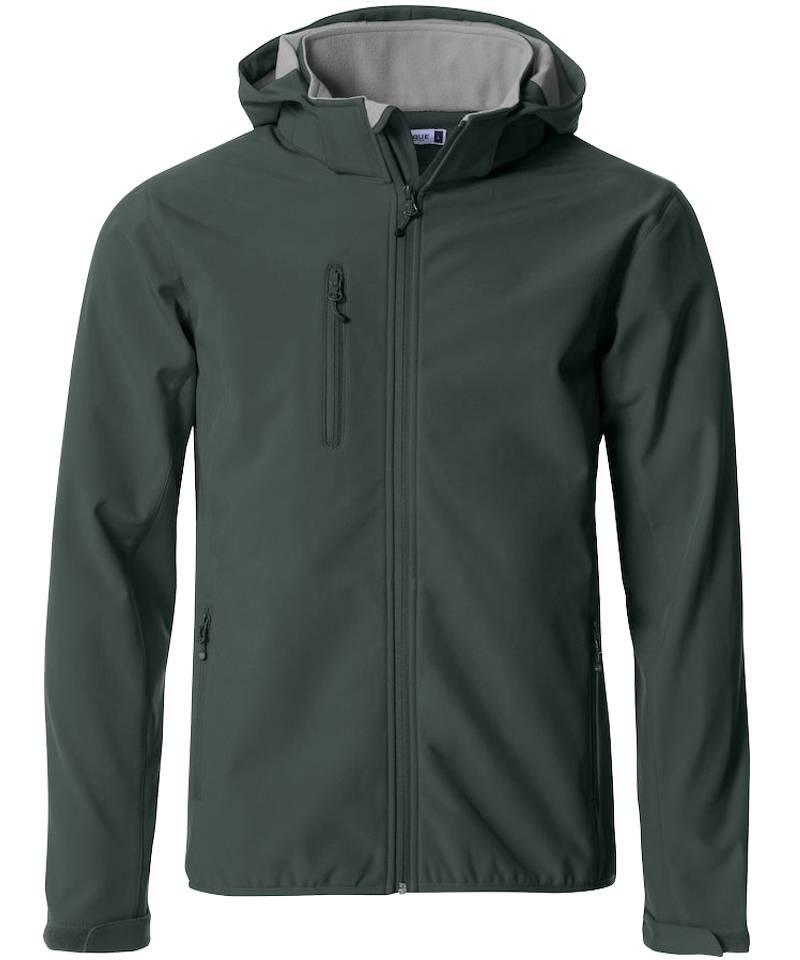 Softshell jas Clique basic met capuchon grijs